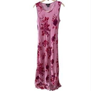 Glamour Angel Pink & Purple Floral Print Maxi Dress